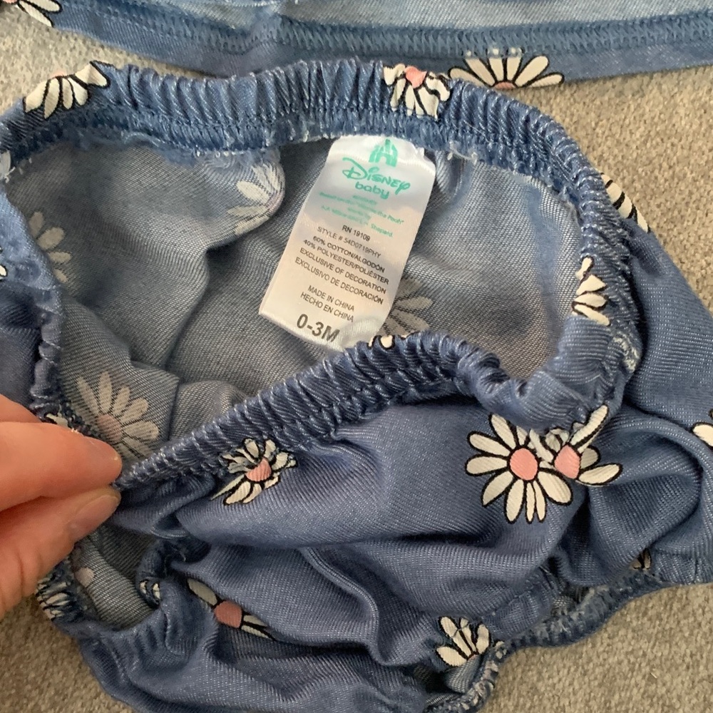 Disney Baby 0-3 months Blue and White Kids Outfit Set Winnie and Piglet - Picture 4 of 7